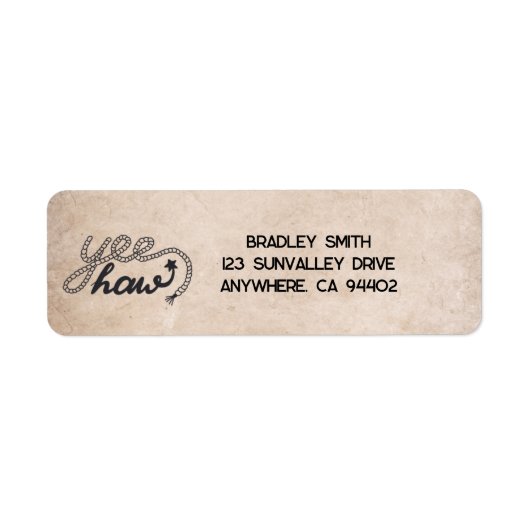 イェーハウ差出人住所ラベル ラベル (正面)