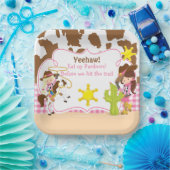 イェーフ女性のカーボーイウェスタンバースデーパーティー ペーパープレート (パーティー)