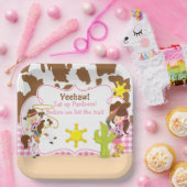 イェーフ女性のカーボーイウェスタンバースデーパーティー ペーパープレート (パーティー)