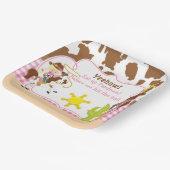 イェーフ女性のカーボーイウェスタンバースデーパーティー ペーパープレート (傾斜あり)