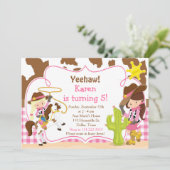 イェーフ女性のカーボーイウェスタンバースデーパーティー 招待状 (スタンド正面)