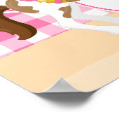 イェーフ女性のカーボーイウェスタン誕生日ポスターガール ポスター (角)