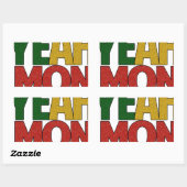 イェーモンジャマイカバケーション 長方形シール (シート)