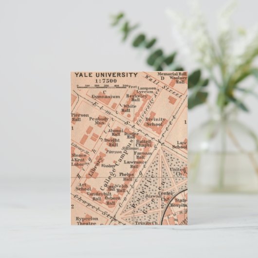 イェール大学マップポストカード ポストカード (スタンド正面)
