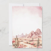 イェー女性のカーボーイロデオワイルドウエストランチ5誕生日 招待状 (裏面)