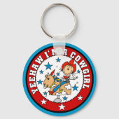 イェー女性のカーボーイTシャツとギフト キーホルダー (正面)