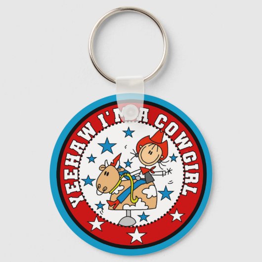 イェー女性のカーボーイTシャツとギフト キーホルダー (正面)