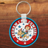 イェー女性のカーボーイTシャツとギフト キーホルダー (正面)