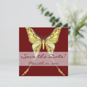 イエかわいらしローバタフライ招待状 招待状 (スタンド正面)