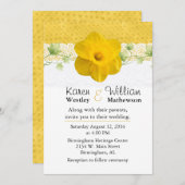 イエかわいらしロー水仙結婚式招待状 招待状 (正面/裏面)