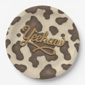 イエイハウ ブラウンカウ カントリーウェスタン ロデオパーティー ペーパープレート (正面)