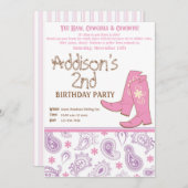 イエイ・ハウ・バースデー・パーティー 招待状 (正面/裏面)