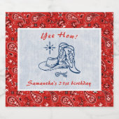 イエウェイウェスタンペイズリーデニムブルージーンズ誕生日 ビールラベル (シングルラベル)