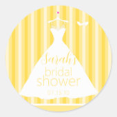 イエエレガントロ結婚ーズブライダルシャワー ラウンドシール (正面)