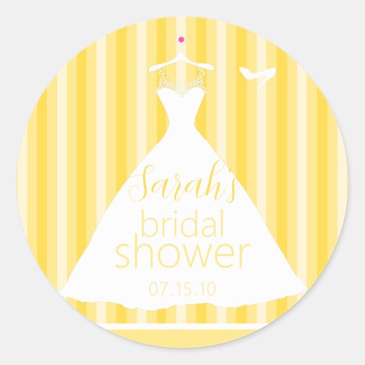 イエエレガントロ結婚ーズブライダルシャワー ラウンドシール (正面)