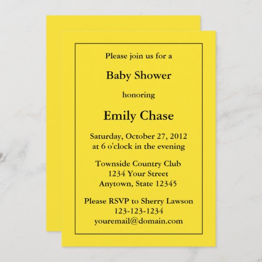 イエカスタムローベビーシャワー招待状 招待状 (正面/裏面)