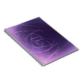 イエカラーパープル抽象芸術アートスピリチュアルカラー ノートブック (右側)