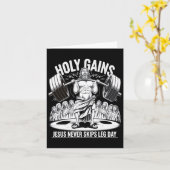 イエスおもしろいは決して足の日クリスチャンジム体をスキップしない カード (黄色い花)