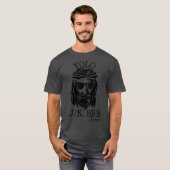 イエスおもしろいイースターYOLO JK BRBメールや文字を打つプレミアム Tシャツ (正面フル)