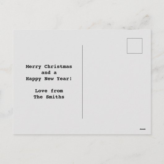 イエスおもしろいズムパンのクリスマスホリデー葉書 シーズンポストカード (裏面)