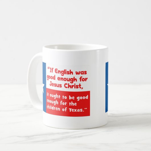 イエスおもしろいテキサス州引用文 コーヒーマグカップ (正面左)