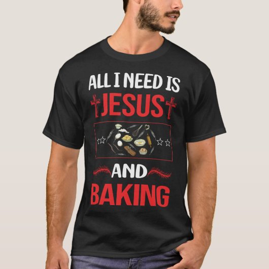 イエスおもしろいベーキングベイクベイカー Tシャツ (正面)