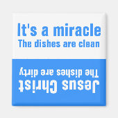 イエスおもしろいミラクルクリーン汚れた食洗機 マグネット (正面)