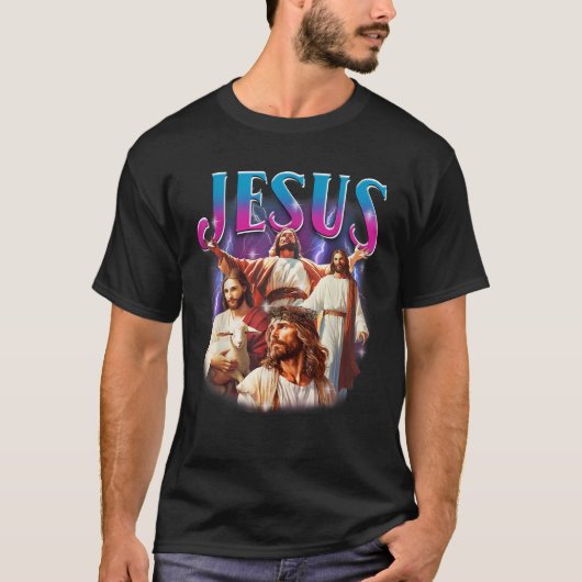 イエスおもしろいミームクリスチャン神信仰宗教神 Tシャツ (正面)