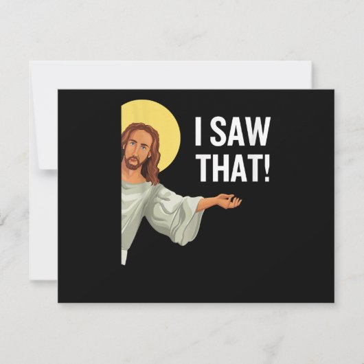 イエスおもしろいミーム私はクリスチャンの引用文神が見た シーズンカード (正面)