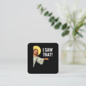 イエスおもしろいミーム私はクリスチャンの引用文神が見た スクエア名刺 (スタンド正面)