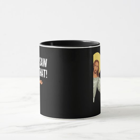 イエスおもしろいミーム私はクリスチャンの引用文神が見た マグカップ (中央)