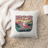イエスおもしろいミーム、ピンクの恐竜に乗る クッション (ブランケット)