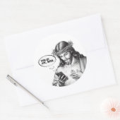 イエスおもしろいメールや文字を打つYOLO JK BRB ラウンドシール (封筒)