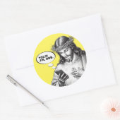 イエスおもしろいメールや文字を打つYOLO JK BRB ラウンドシール (封筒)