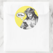 イエスおもしろいメールや文字を打つYOLO JK BRB ラウンドシール (バッグ)