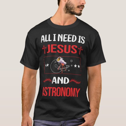 イエスおもしろい天文学 Tシャツ (正面)