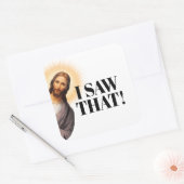 イエスおもしろい引用文 – 私はそれを見た！ スクエアシール (封筒)