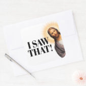 イエスおもしろい引用文 – 私は見た スクエアシール (封筒)