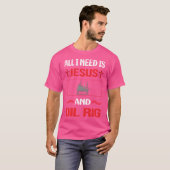 イエスおもしろい油リグラフネックオフショア Tシャツ (正面フル)