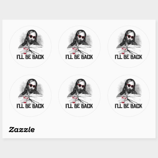 イエスおもしろい：私は戻ってくる ラウンドシール (シート)