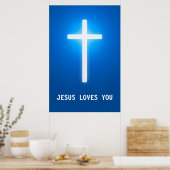 イエスがあなたを愛する – クリスチャン ポスター (キッチン)