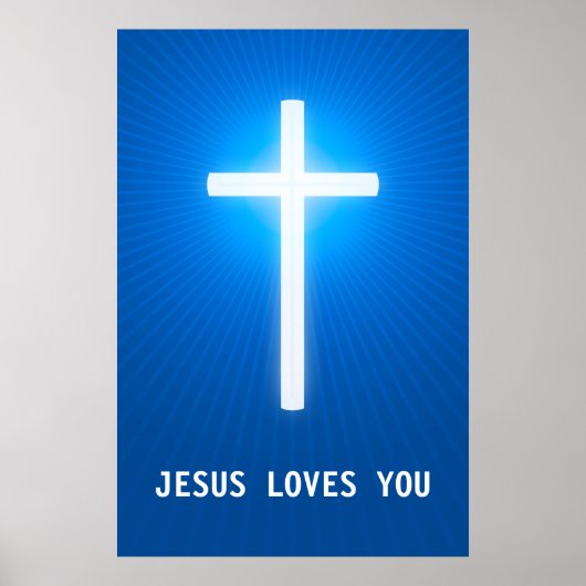 イエスがあなたを愛する – クリスチャン ポスター (正面)