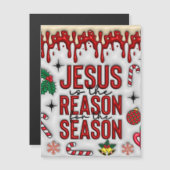 イエスがその季節の理由だ。クリスマスカード。 (正面/裏面)