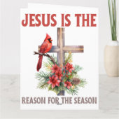 イエスがその季節の理由だ。クリスマスカード。 カード (裏面)