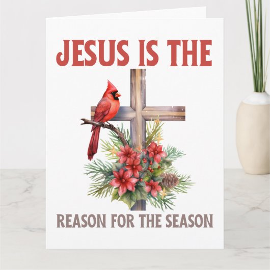 イエスがその季節の理由だ。クリスマスカード。 カード (正面)