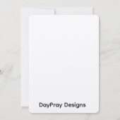 イエスがオリーブ山のグリーティングカードを返す サンキューカード (裏面)