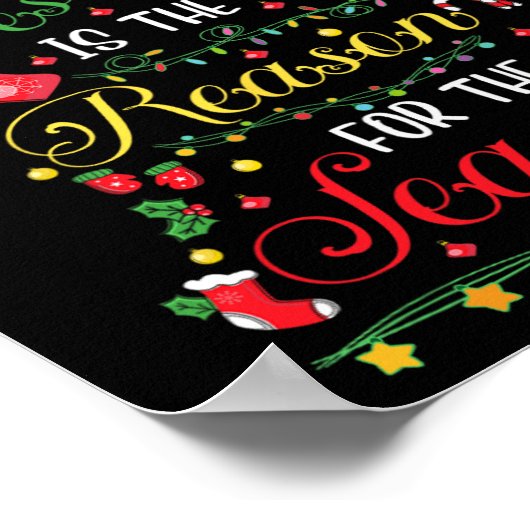 イエスがキリスト教の季節の信仰の理由である ポスター (角)