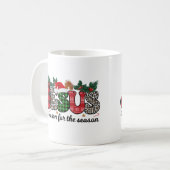 イエスがキリスト教の季節引用文 コーヒーマグカップ (正面左)