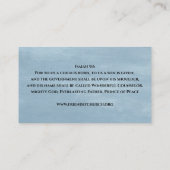 イエスがキリスト教の聖書の引用文 名刺 (裏面)