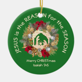 イエスがクリスチャンの聖降誕祭を祝う理由 セラミックオーナメント